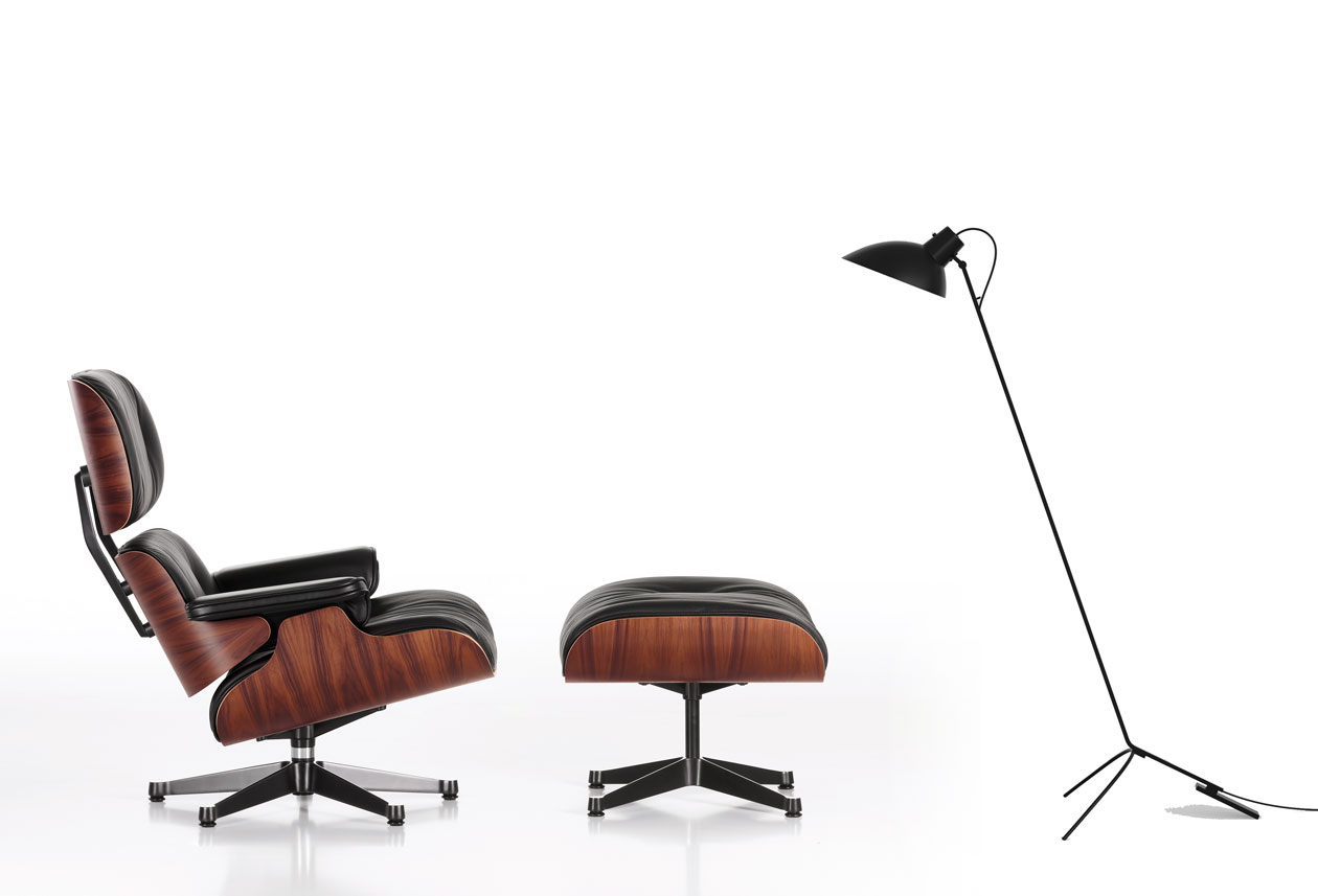 Eames-Lounge-Chair und VV-Leuchte